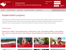 Tablet Screenshot of dotace.kr-kralovehradecky.cz